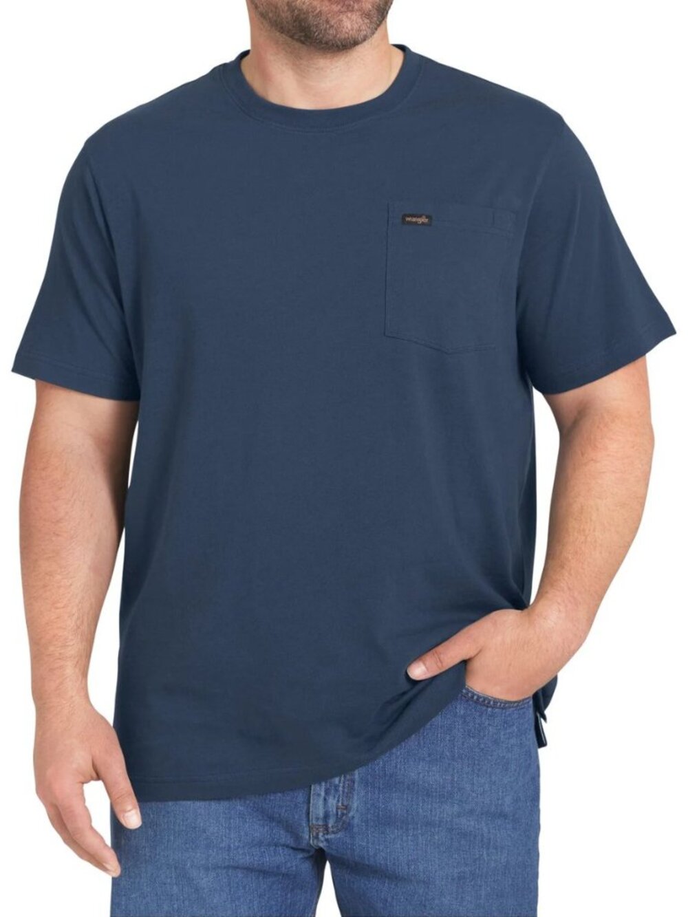 Wrangler Men's Size S Front Pocket Tee Shirt Blue Short Sleeve